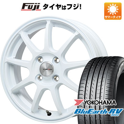 【パンク保証付き】【新品国産車用4穴100】 夏タイヤ ホイール4本セット 185/60R15 ヨコハマ ブルーアース RV-03 レアマイスター LMスポーツ LM-QR ホワイト 6J 15インチ(送料無料)｜フジコーポレーション 58,200円