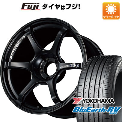 【パンク保証付き】【新品国産車用5穴114.3】 夏タイヤ ホイール4本セット 225/50R18 ヨコハマ ブルーアース RV-03 ヨコハマ アドバンレーシング RG-4 8J 18インチ(送料無料)