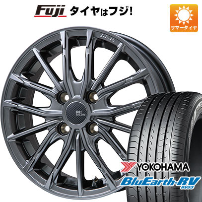 【パンク保証付き】【新品】シエンタ 2015-22 夏タイヤ ホイール4本セット 185/60R15 ヨコハマ ブルーアース RV-03 ブランドルライン DF-10M ハイパーグレー 5.5J 15インチ(送料無料)|フジコーポレーション