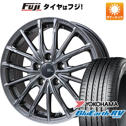 【パンク保証付き】【新品国産車用5穴114.3】 夏タイヤ ホイール4本セット 225/60R18 ヨコハマ ブルーアース RV-03 ブランドルライン DF-10M ハイパーグレー 7.5J 18インチ(送料無料)