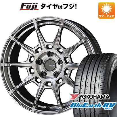 【パンク保証付き】【新品国産車用5穴114.3】 夏タイヤ ホイール4本セット 235/50R18 ヨコハマ ブルーアース RV-03 共豊 ガレルナ レフィーノ 8J 18インチ(送料無料)|フジコーポレーション