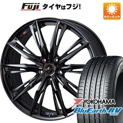 【パンク保証付き】【新品国産車用5穴114.3】 夏タイヤ ホイール4本セット 245/40R19 ヨコハマ ブルーアース RV-03 WEDS ウェッズ レオニス GX 8J 19インチ(送料無料)