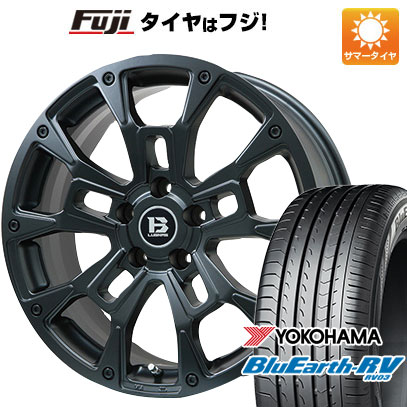 【パンク保証付き】【新品国産車用5穴114.3】 夏タイヤ ホイール4本セット 225/60R17 ヨコハマ ブルーアース RV-03 ビッグウエイ B-LUGNAS BRD(マットブラック) 7J 17インチ(送料無料)|フジコーポレーション
