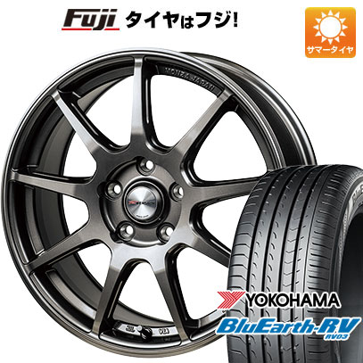 【パンク保証付き】【新品国産車用5穴114.3】 夏タイヤ ホイール4本セット 215/50R17 ヨコハマ ブルーアース RV-03 モンツァ Rバージョン FS99 7J 17インチ(送料無料)