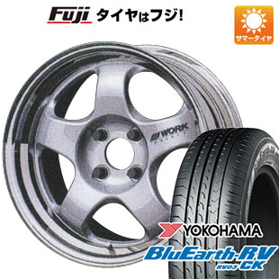 【パンク保証付き】【新品 軽自動車】タフト ソリオ 夏タイヤ ホイール4本セット 165/65R15 ヨコハマ ブルーアース RV-03CK WORK ワーク マイスター S1 2P 5.5J 15インチ(送料無料)|フジコーポレーション
