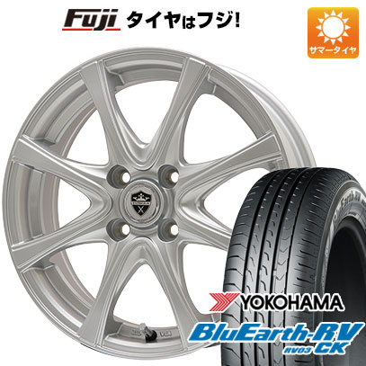 【パンク保証付き】【新品】ルーミー・パッソ・ジャスティ・トール 夏タイヤ ホイール4本セット 175/55R15 ヨコハマ ブルーアース RV-03CK エルベ エステローザ FSV シルバー 5J 15インチ(送料無料)|フジコーポレーション