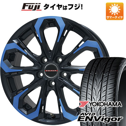 【新品国産車用5穴114.3】 夏タイヤ ホイール4本セット 245/40R20 ヨコハマ エイビッド エンビガーS321 ビッグウエイ レイシーン プラバ5X(ブルークリア) 8.5J 20インチ(送料無料) 108,955円