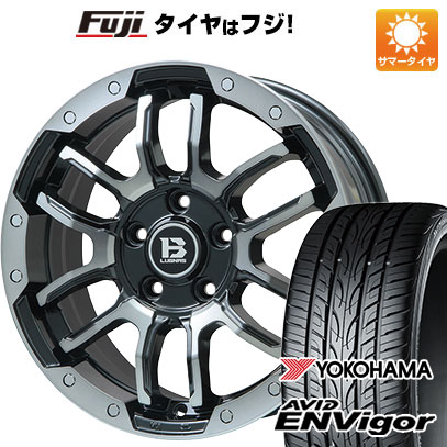 【新品国産車用5穴114.3】 夏タイヤ ホイール4本セット 225/55R18 ヨコハマ エイビッド エンビガーS321 ビッグウエイ B-LUGNAS FRD(ブラックポリッシュ/ブラッククリア) 7.5J 18インチ(送料無料)|フジコーポレーション