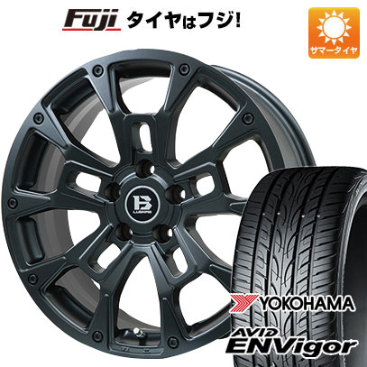 【新品国産車用5穴114.3】 夏タイヤ ホイール4本セット 225/50R18 ヨコハマ エイビッド エンビガーS321 ビッグウエイ B-LUGNAS BRD(マットブラック) 7.5J 18インチ(送料無料)