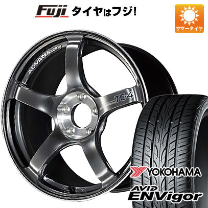 【新品国産車用5穴114.3】 夏タイヤ ホイール4本セット 225/45R18 ヨコハマ エイビッド エンビガーS321 ヨコハマ アドバンレーシング TC-4 SE 8J 18インチ(送料無料)