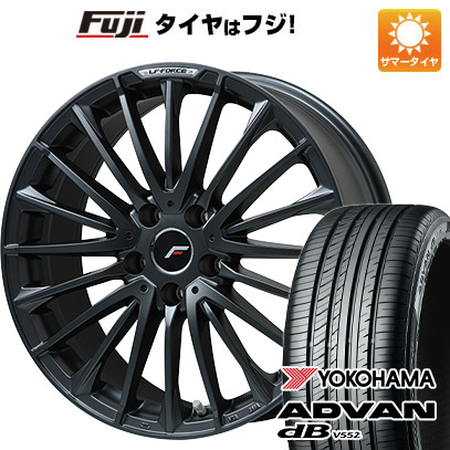 【新品】レクサスNX 2021/11- 夏タイヤ ホイール4本セット 235/50R20 ヨコハマ アドバン dB V552 レアマイスター LF-FORCE マットブラック(R14ボルト) 20インチ(送料無料)