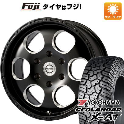 【新品】プラド/ハイラックス 夏タイヤ ホイール4本セット 265/70R17 115 T ヨコハマ ジオランダー X-AT G016 RBL エルフォード ブラッドストック 1P 8J 17インチ(送料無料)|フジコーポレーション