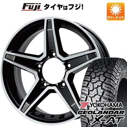 【新品】ジムニー 夏タイヤ ホイール4本セット 195R16C 104/102Q ヨコハマ ジオランダー X-AT G016 OWL プレミックス エステラ(マットブラックポリッシュ) 5.5J 16インチ(送料無料)｜フジコーポレーション