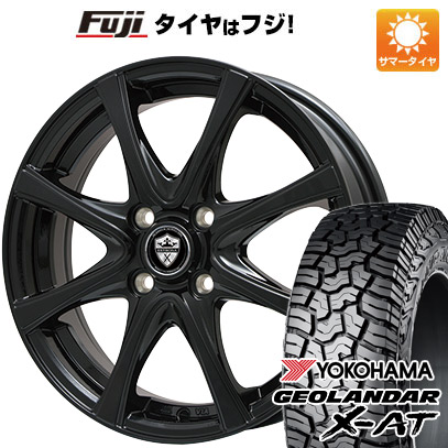 【新品 軽自動車】ハスラー デリカミニ(4WD) 夏タイヤ ホイール4本セット 165/60R15 ヨコハマ ジオランダー X-AT G016 RBL エルベ エステローザ FSV グロスブラック 4.5J 15インチ(送料無料)｜フジコーポレーション