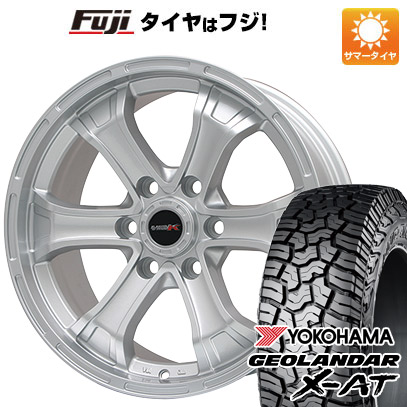 【新品】プラド/ハイラックス 夏タイヤ ホイール4本セット 265/70R17 121/118 Q ヨコハマ ジオランダー X-AT G016 RBL ビッグウエイ B-MUD K(シルバー) トヨタ車専用 7.5J 17インチ(送料無料)｜フジコーポレーション