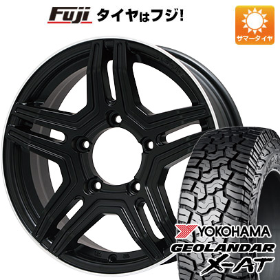 【新品】ジムニーシエラ/ジムニーノマド 夏タイヤ ホイール4本セット 215/70R16 ヨコハマ ジオランダー X-AT G016 RBL プレミックス グラバス-Jr(マットブラック/リムポリッシュ) 5.5J 16インチ(送料無料)