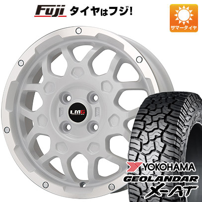 【新品 軽自動車】ハスラー 夏タイヤ ホイール4本セット 165/65R14 ヨコハマ ジオランダー X-AT G016 RBL レアマイスター LMG MS-9W ホワイトリムポリッシュ 4.5J 14インチ(送料無料)