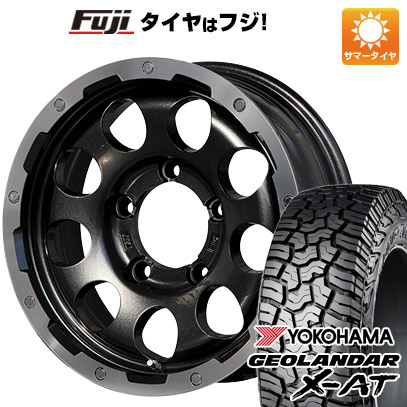 【新品】ジムニーシエラ/ジムニーノマド 夏タイヤ ホイール4本セット 215/70R16 ヨコハマ ジオランダー X-AT G016 RBL レアマイスター LMG CS-9 ブラック/ブラッククリアリム 5.5J 16インチ(送料無料)