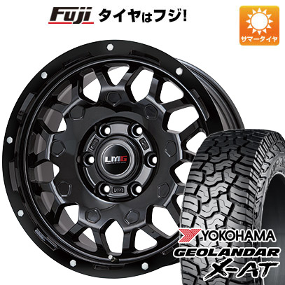 【新品】プラド/ハイラックス 夏タイヤ ホイール4本セット 265/70R17 115 T ヨコハマ ジオランダー X-AT G016 RBL レアマイスター LMG MS-9W グロスブラック 17インチ(送料無料)