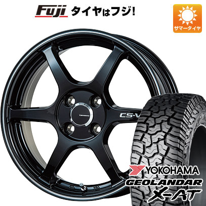 【新品 軽自動車】ハスラー 夏タイヤ ホイール4本セット 165/65R14 ヨコハマ ジオランダー X-AT G016 RBL レアマイスター CS-V6(グロスブラック/ラインポリッシュ) 4.5J 14インチ(送料無料)|フジコーポレーション