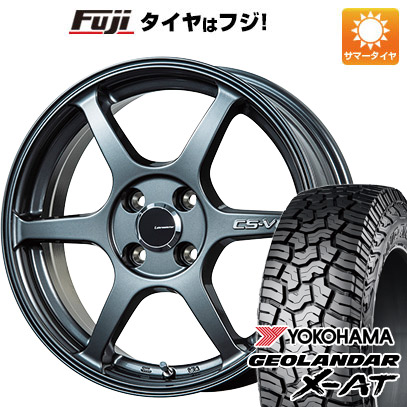 【新品 軽自動車】N-BOX タント スペーシア 夏タイヤ ホイール4本セット 155/65R14 ヨコハマ ジオランダー X-AT G016 RBL レアマイスター CS-V6(ガンメタ) 4.5J 14インチ(送料無料)|フジコーポレーション