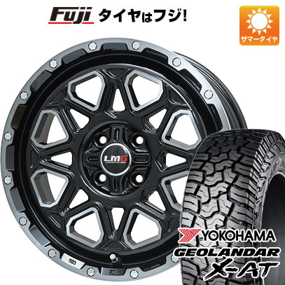 【新品 軽自動車】ハスラー デリカミニ(4WD) 夏タイヤ ホイール4本セット 165/60R15 ヨコハマ ジオランダー X-AT G016 RBL レアマイスター LMG モンタグナ(ブラックポリッシュ/ブラッククリア) 4.5J 15インチ(送料無料)