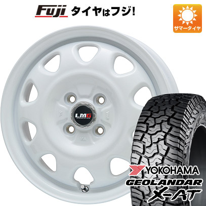 【新品 軽自動車】タフト ソリオ 夏タイヤ ホイール4本セット 165/65R15 ヨコハマ ジオランダー X-AT G016 RBL レアマイスター LMG OFF-STYLE(ホワイト) 4.5J 15インチ(送料無料)｜フジコーポレーション