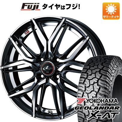 【新品 軽自動車】タフト ソリオ 夏タイヤ ホイール4本セット 165/65R15 ヨコハマ ジオランダー X-AT G016 RBL WEDS ウェッズ レオニス LM 4.5J 15インチ(送料無料)