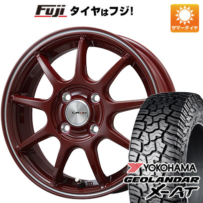 【新品 軽自動車】ハスラー デリカミニ(4WD) 夏タイヤ ホイール4本セット 165/60R15 ヨコハマ ジオランダー X-AT G016 RBL レアマイスター LMスポーツ LM-QR レッド/ラインポリッシュ 5J 15インチ(送料無料)
