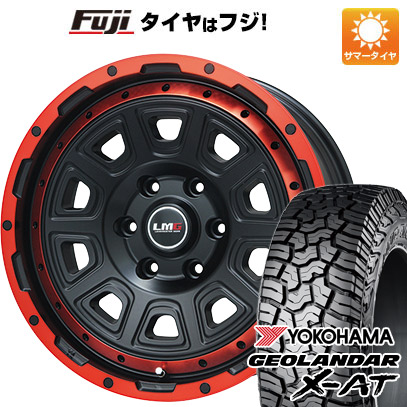 【新品】プラド/ハイラックス 夏タイヤ ホイール4本セット 265/65R17 116 T XL ヨコハマ ジオランダー X-AT G016 RBL レアマイスター LMG DS-10 マットブラック/レッドリム 7.5J 17インチ(送料無料)