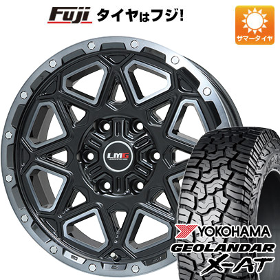 【新品】プラド/ハイラックス 夏タイヤ ホイール4本セット 265/65R17 116 T XL ヨコハマ ジオランダー X-AT G016 RBL レアマイスター LMG モンタグナ(ブラックポリッシュ/ブラッククリア) 7.5J 17インチ(送料無料)