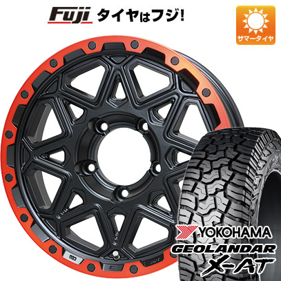 【新品】ジムニー 夏タイヤ ホイール4本セット 195R16C 104/102Q ヨコハマ ジオランダー X-AT G016 OWL レアマイスター LMG モンタグナ(マットブラック/レッドリム) 5.5J 16インチ(送料無料) 70,895円