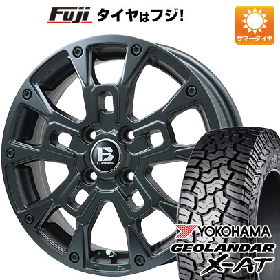 【新品 軽自動車】軽トラ 夏タイヤ ホイール4本セット 145R14 85/83Q ヨコハマ ジオランダー X-AT G016 RBL ビッグウエイ B-LUGNAS BRD(マットブラック) 4.5J 14インチ(送料無料)｜フジコーポレーション