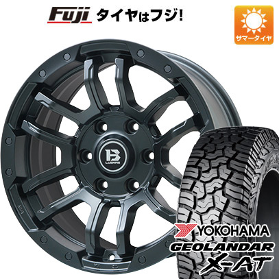 【新品国産車用6穴139.7】 夏タイヤ ホイール4本セット 35X12.5R17 ヨコハマ ジオランダー X-AT G016 RBL ビッグウエイ B-LUGNAS FRD(マットブラック) 8J 17インチ(送料無料)