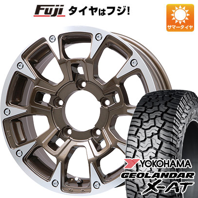 【新品】ジムニー 夏タイヤ ホイール4本セット 195R16C 104/102Q ヨコハマ ジオランダー X-AT G016 OWL ビッグウエイ B-LUGNAS BRD(ブロンズポリッシュ) 16インチ(送料無料) サマータイヤ