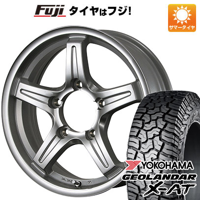 【新品】ジムニー 夏タイヤ ホイール4本セット 195R16C 104/102Q ヨコハマ ジオランダー X-AT G016 OWL TWS グランヴァード NEO 5.5J 16インチ(送料無料)