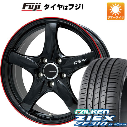 【新品国産車用5穴100】 夏タイヤ ホイール4本セット 225/40R18 ファルケン ジークス ZE310R エコラン(限定) レアマイスター CS-V(グロスブラック/レッドリム) 8J 18インチ(送料無料)|フジコーポレーション
