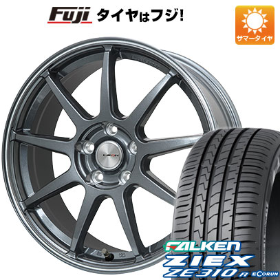 【新品国産車用5穴114.3】 夏タイヤ ホイール4本セット 225/45R18 ファルケン ジークス ZE310R エコラン(限定) レアマイスター LMスポーツ LM-QR ガンメタ/ラインポリッシュ 8J 18インチ(送料無料)