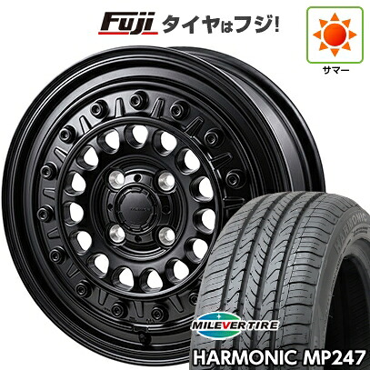 【新品 軽自動車】エブリイワゴン 夏タイヤ ホイール4本セット 165/50R15 ミレバー ハーモニック MP247(限定) モンツァ HI-BLOCK ターマー 15インチ(送料無料)|フジコーポレーション