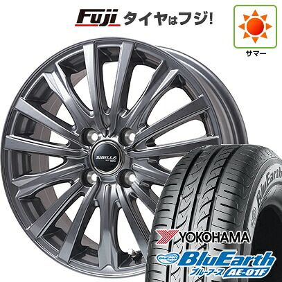 【新品国産車用4穴100】 夏タイヤ ホイール4本セット 185/55R16 ヨコハマ ブルーアース AE-01F トピー シビラ NEXT W-5 ディープグレー【限定】 6J 16インチ(送料無料)|フジコーポレーション