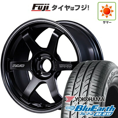 【新品国産車用4穴100】 夏タイヤ ホイール4本セット 185/55R16 ヨコハマ ブルーアース AE-01F RAYS レイズ ボルクレーシング TE37 ソニック Black Shadow LTD. 6.5J 16インチ(送料無料)｜フジコーポレーション