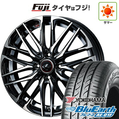 【新品国産車用4穴100】 夏タイヤ ホイール4本セット 195/55R16 ヨコハマ ブルーアース AE-01F WEDS ウェッズ レオニス SK 6J 16インチ(送料無料)