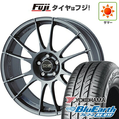 【新品国産車用4穴100】 夏タイヤ ホイール4本セット 195/55R16 ヨコハマ ブルーアース AE-01F OZ ウルトラレッジェーラ 7J 16インチ(送料無料)
