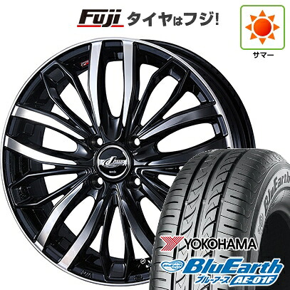 【新品国産車用4穴100】 夏タイヤ ホイール4本セット 185/55R16 ヨコハマ ブルーアース AE-01F WEDS ウェッズ レオニス SC 6J 16インチ(送料無料)｜フジコーポレーション