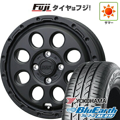 【新品国産車用4穴100】 夏タイヤ ホイール4本セット 175/70R14 ヨコハマ ブルーアース AE-01F ホットスタッフ マッドクロス リーコン 5J 14インチ(送料無料)|フジコーポレーション