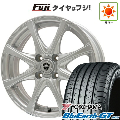 【新品】フィット 夏タイヤ ホイール4本セット 185/60R15 ヨコハマ ブルーアース GT AE51 エルベ エステローザ FSV シルバー 6J 15インチ(送料無料)