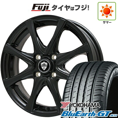 【新品】フィット 夏タイヤ ホイール4本セット 185/60R15 ヨコハマ ブルーアース GT AE51 エルベ エステローザ FSV グロスブラック 6J 15インチ(送料無料)｜フジコーポレーション