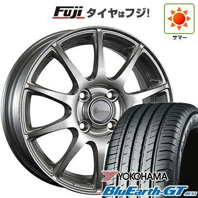 【新品国産車用4穴100】 夏タイヤ ホイール4本セット 185/55R15 ヨコハマ ブルーアース GT AE51 ブリヂストン エコフォルム SE-23 6J 15インチ(送料無料)