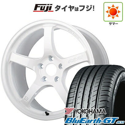 【新品国産車用4穴100】 夏タイヤ ホイール4本セット 205/45R17 ヨコハマ ブルーアース GT AE51 RAYS レイズ グラムライツ 57CR LIMITED (OXZ) 7J 17インチ(送料無料)