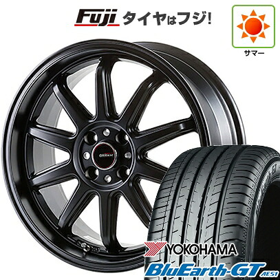 【新品】オーラ 夏タイヤ ホイール4本セット 205/50R17 ヨコハマ ブルーアース GT AE51 ゴジゲン ファイヤーボールダブルアール 7J 17インチ(送料無料)